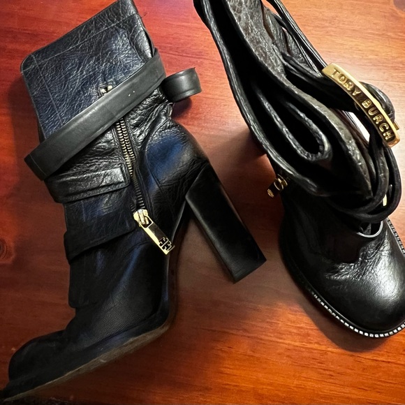 Black, leather, Tory Burch boots - Picture 1 of 2